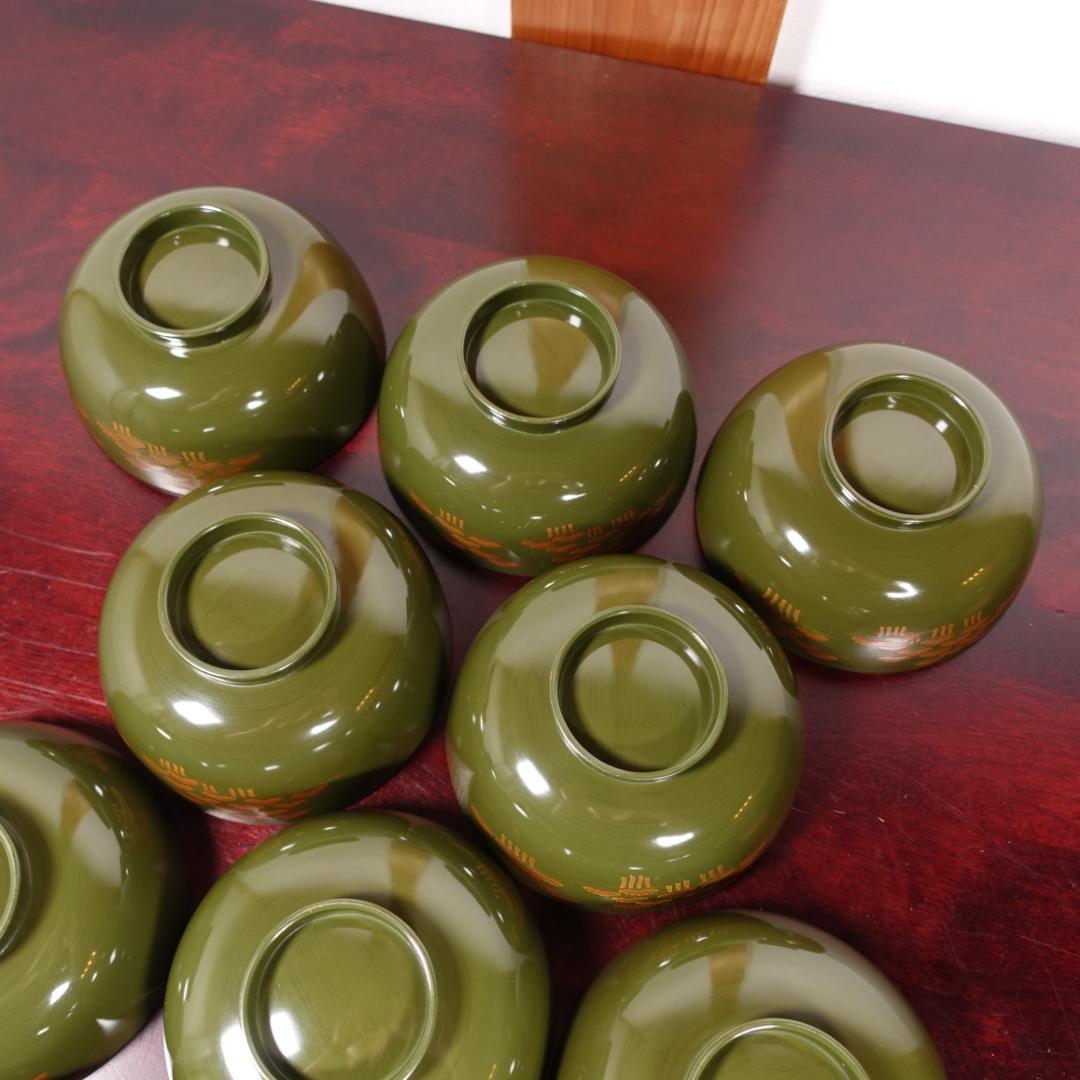 江戸時代後期の蒔絵師 橘屋浅野友七 一富士二鷹三茄子図 蒔絵 吸物椀 10客