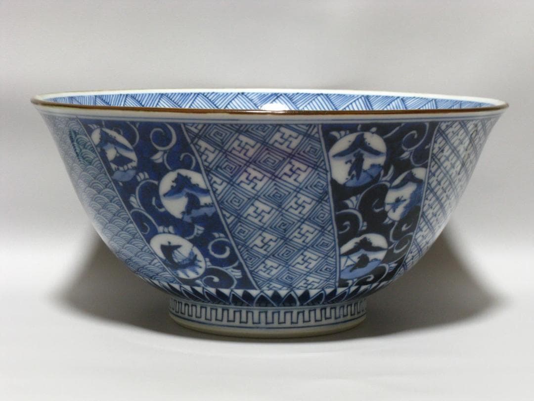 西村徳泉 作『染付 祥瑞 鉢』箱無 菓子鉢 検 人間国宝 楠部彌弌 楠部弥一