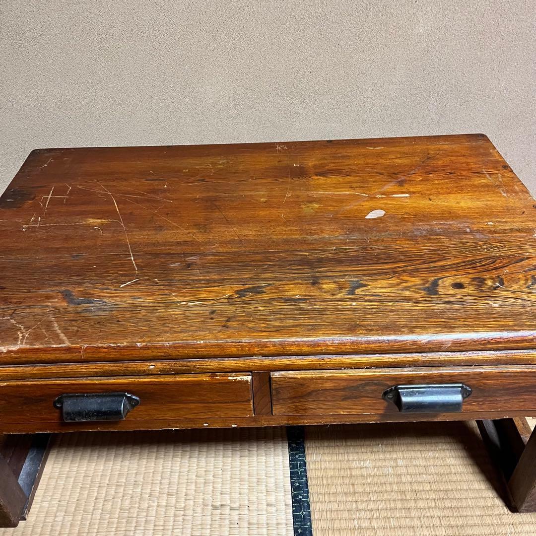 古道具　昭和レトロ　文机　ローテーブル　木製