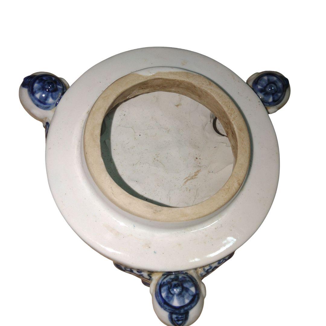 五良大甫呉祥瑞造　龍と山水画染付け香炉