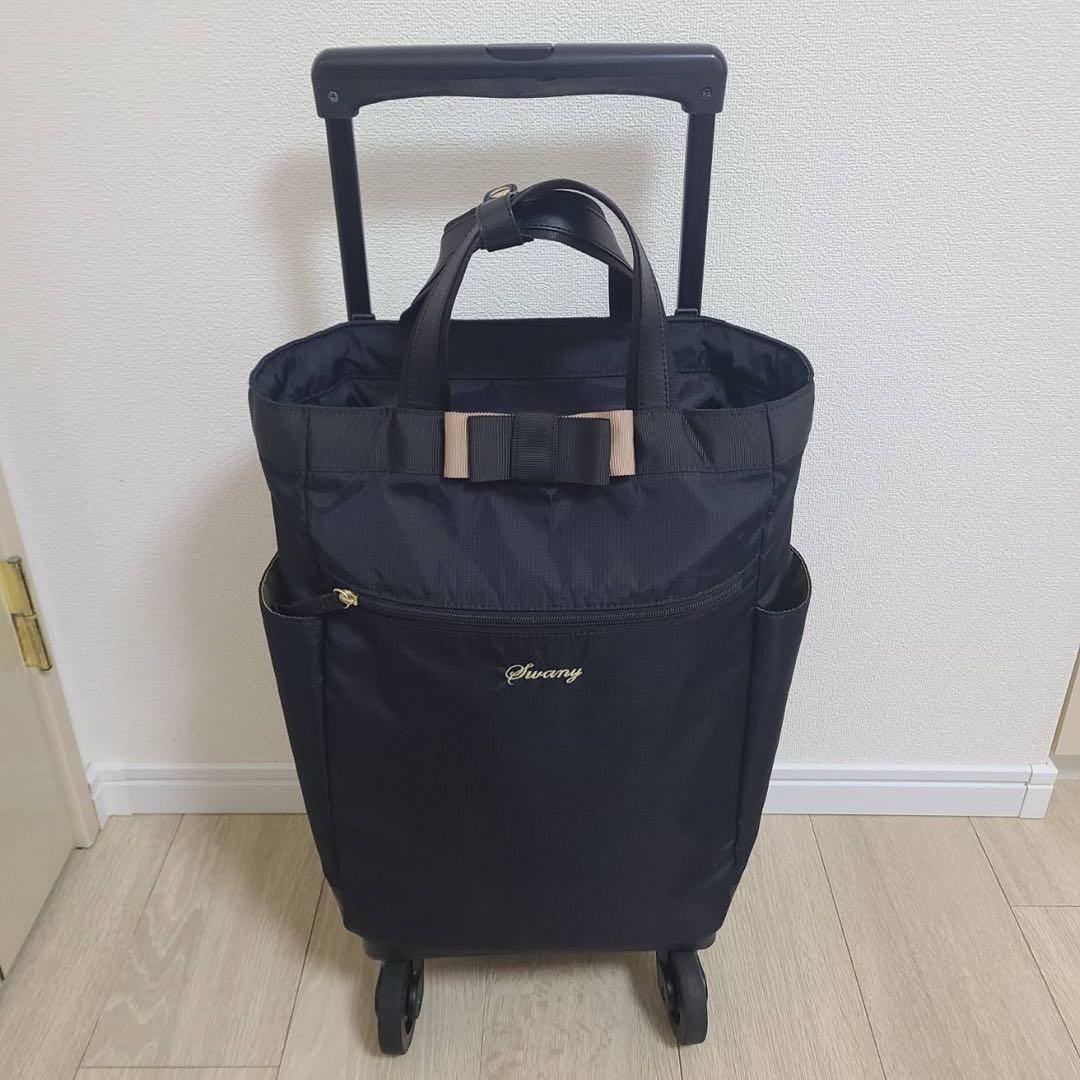 【SWANY】スワニー キャリーバッグ リボン ブラック