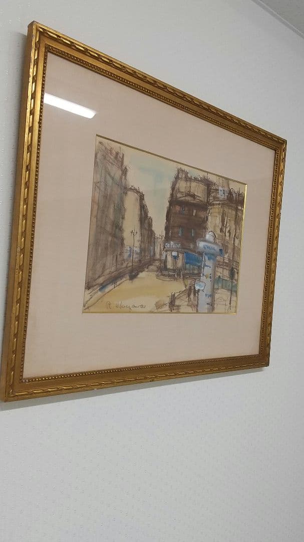 生沢朗 水彩画 パリ(街並)