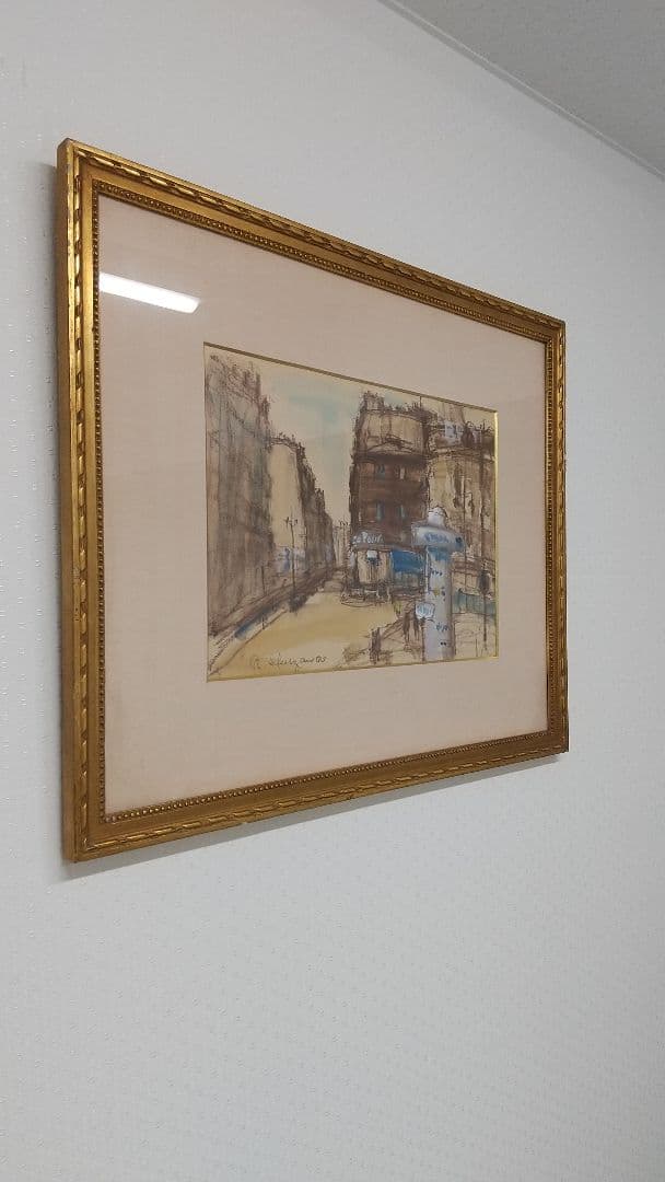 生沢朗 水彩画 パリ(街並)