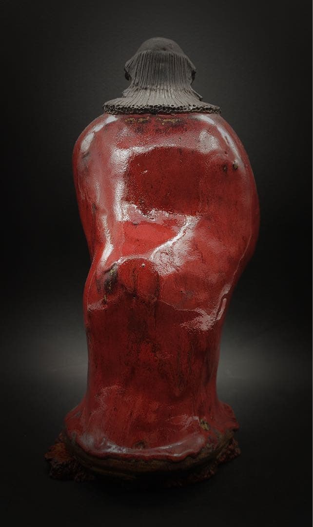 骨董品 時代物 達磨大師 陶藝置物