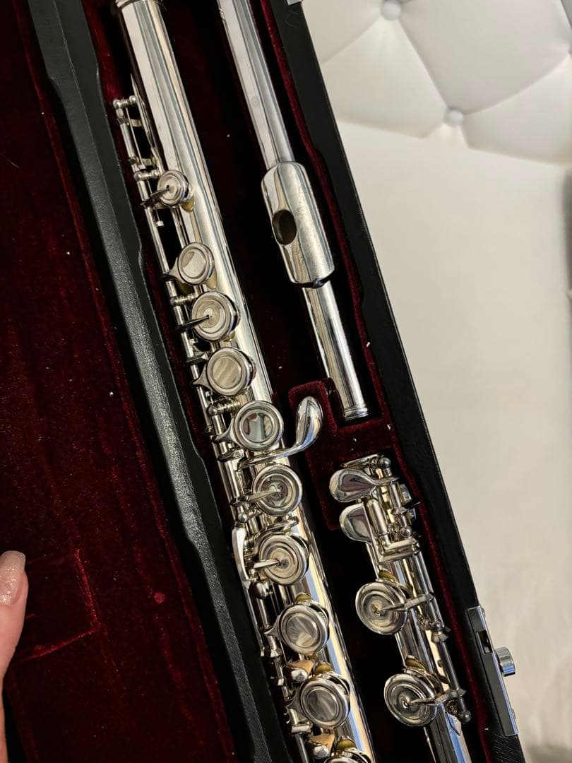 フルート初心者セット銀製フルート本体と付属品