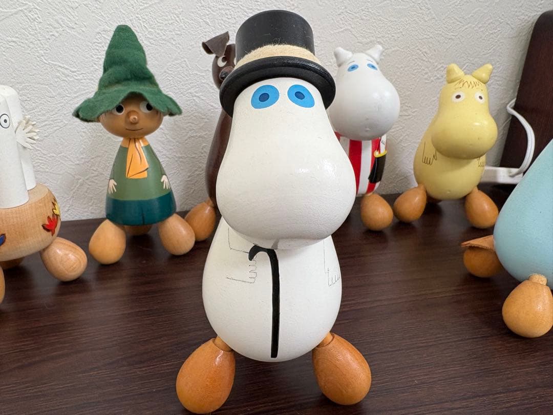 ムーミンキャラクター 木製ツボ押し8体セット