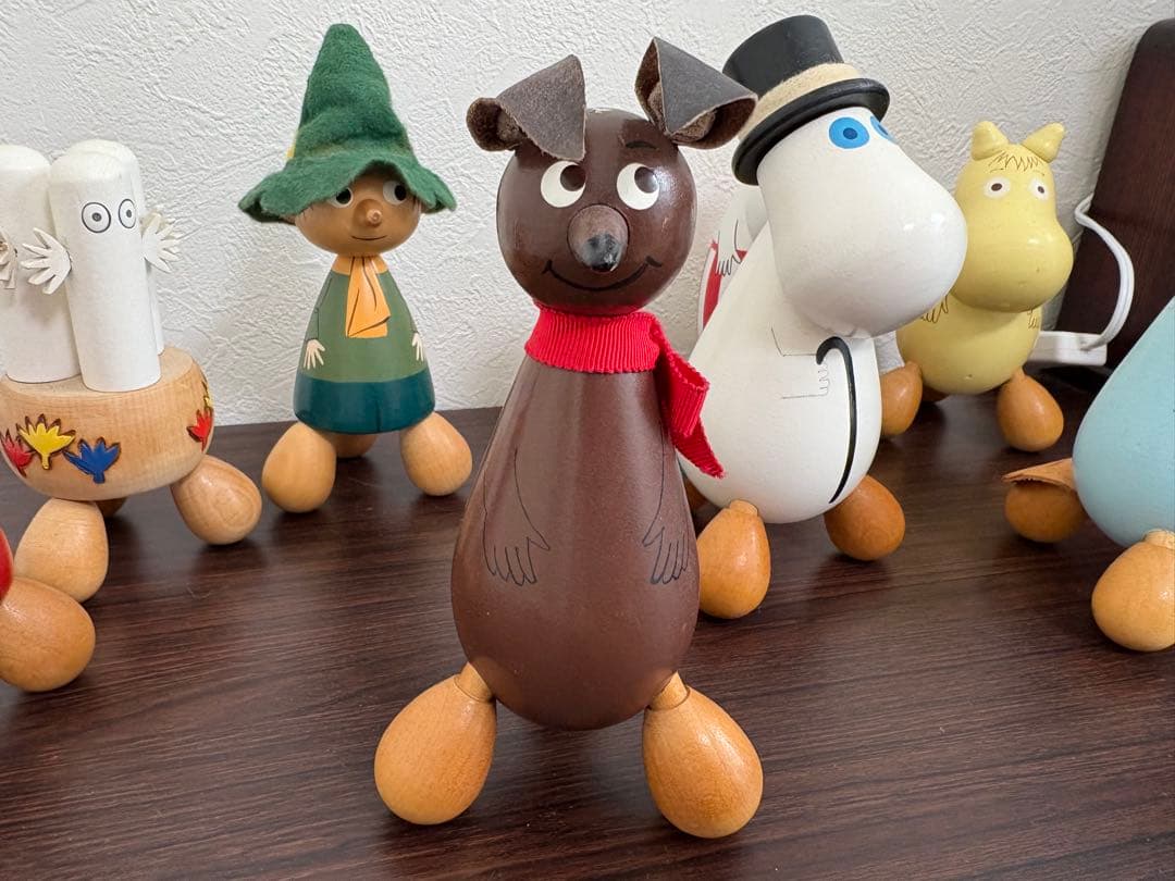 ムーミンキャラクター 木製ツボ押し8体セット