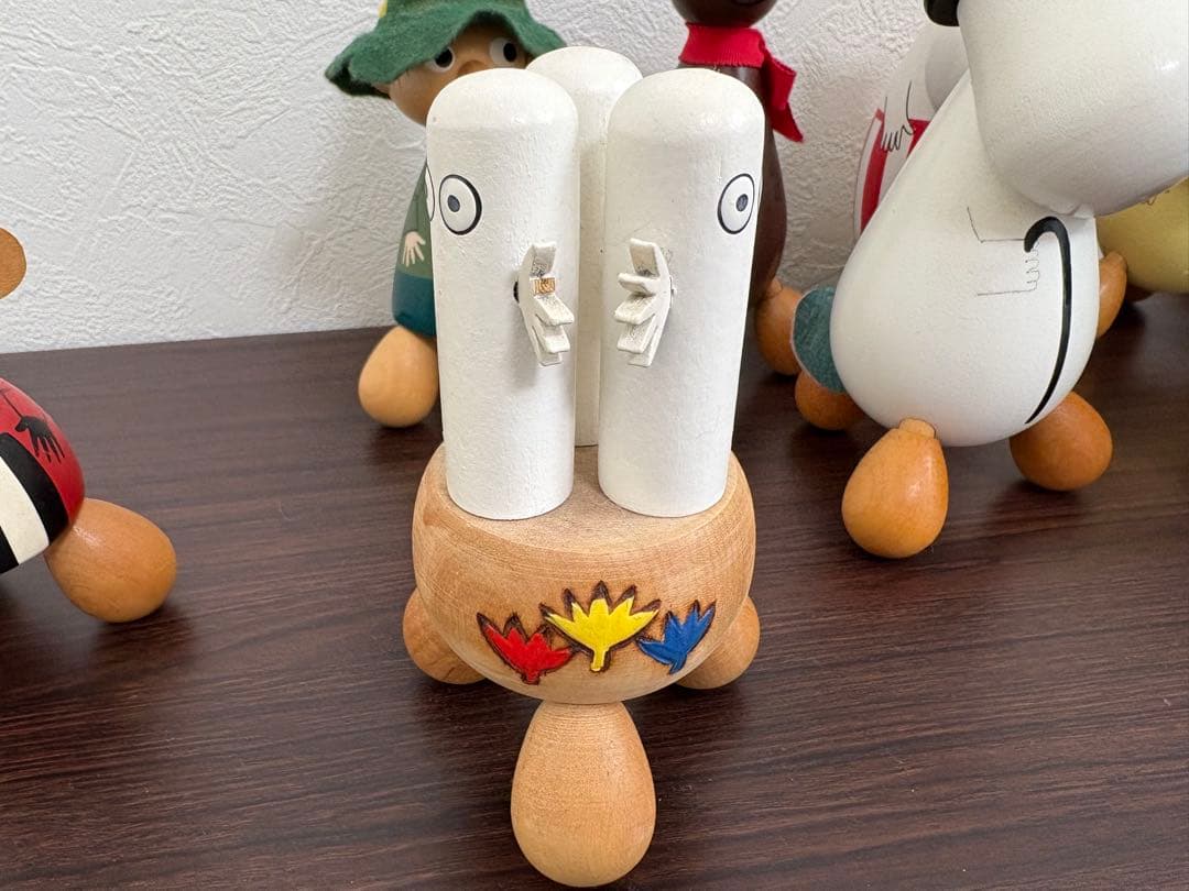 ムーミンキャラクター 木製ツボ押し8体セット