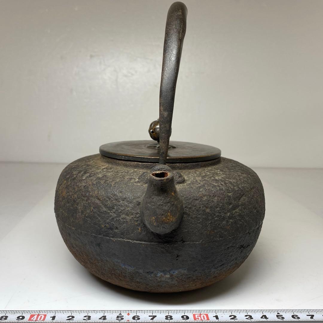 龍文堂造　鉄瓶　トヒトエ　高さ約17.5cm 東N7-1007☆2F