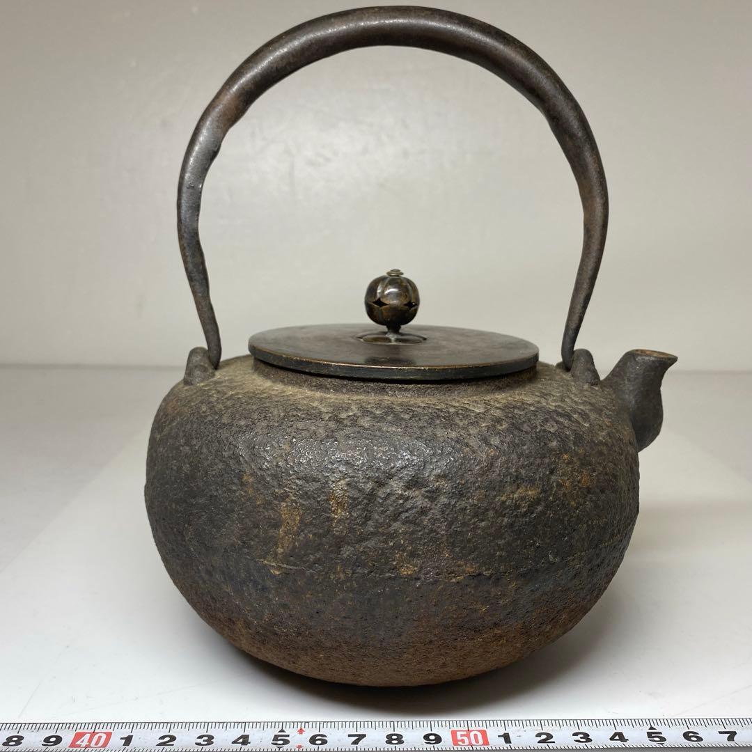 龍文堂造　鉄瓶　トヒトエ　高さ約17.5cm 東N7-1007☆2F