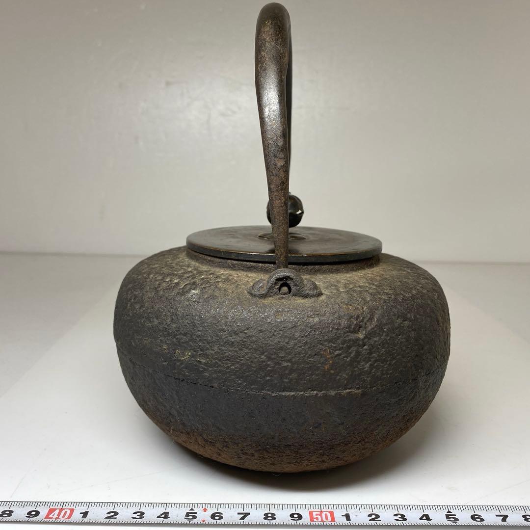 龍文堂造　鉄瓶　トヒトエ　高さ約17.5cm 東N7-1007☆2F