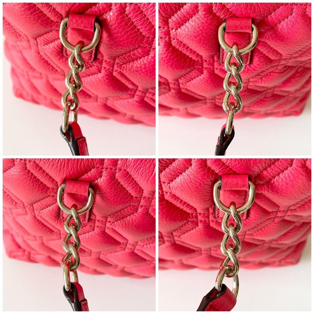 【ほぼ新品】kate spade 2way ハンドバッグ キルティング チェーン