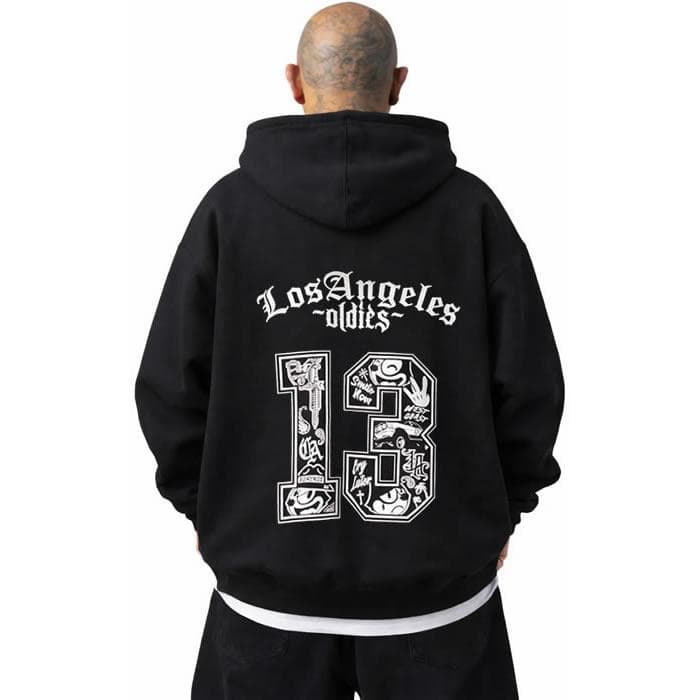 PRO CLUB ジップパーカー【L】 FELIX オールディーズ チカーノ 黒