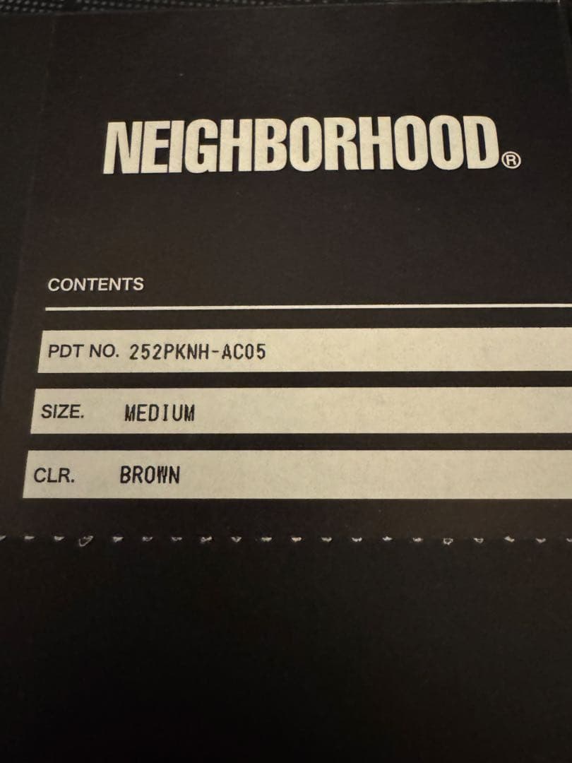 NEIGHBORHOOD ダークブラウン レザー首輪　M今期新作