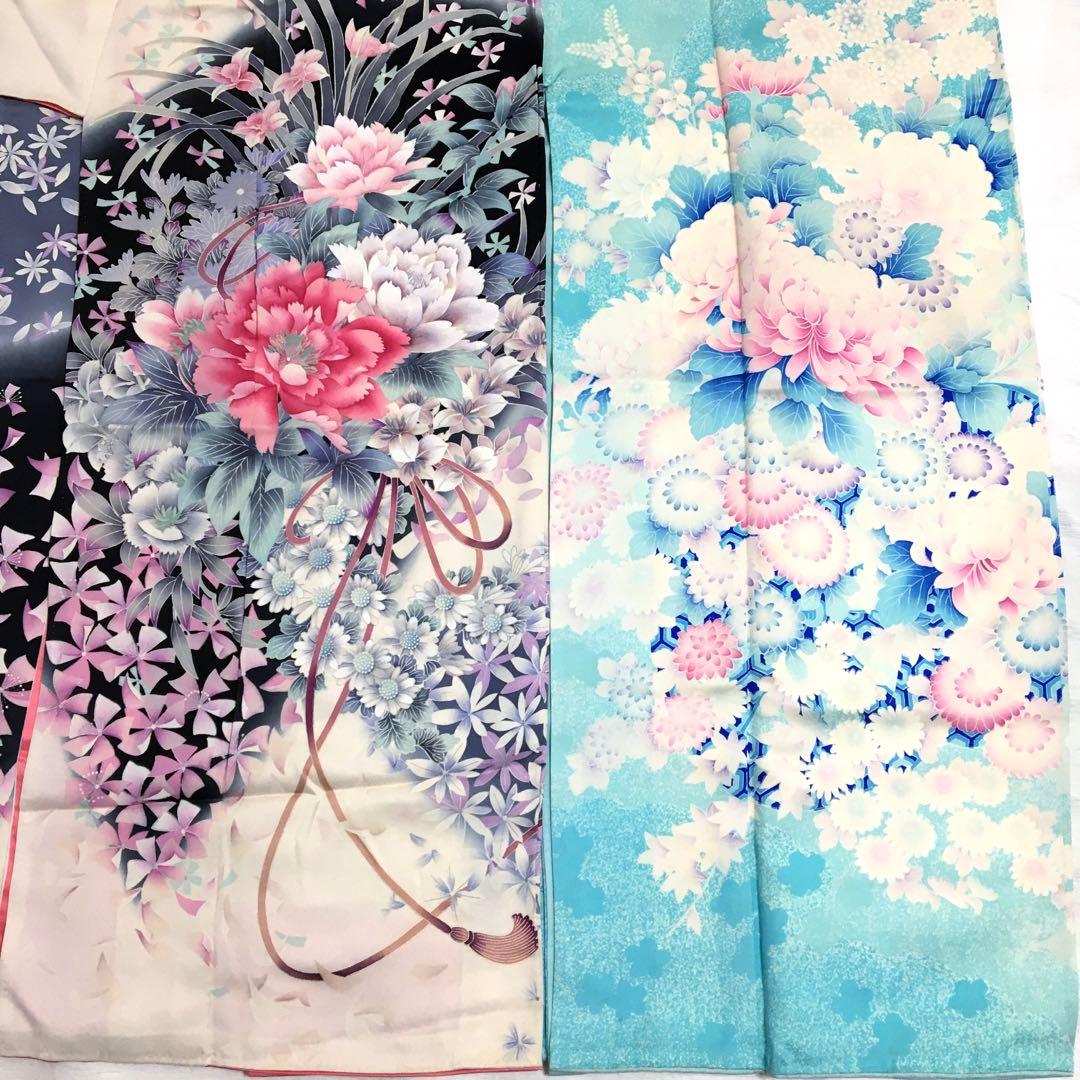 （51）送料込み 振袖 8点まとめてバラ売り不可 着物着用可能〜汚れあり
