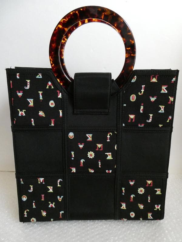 岡重 トートバッグ 縦型 クリスマス柄 パッチワーク 和装