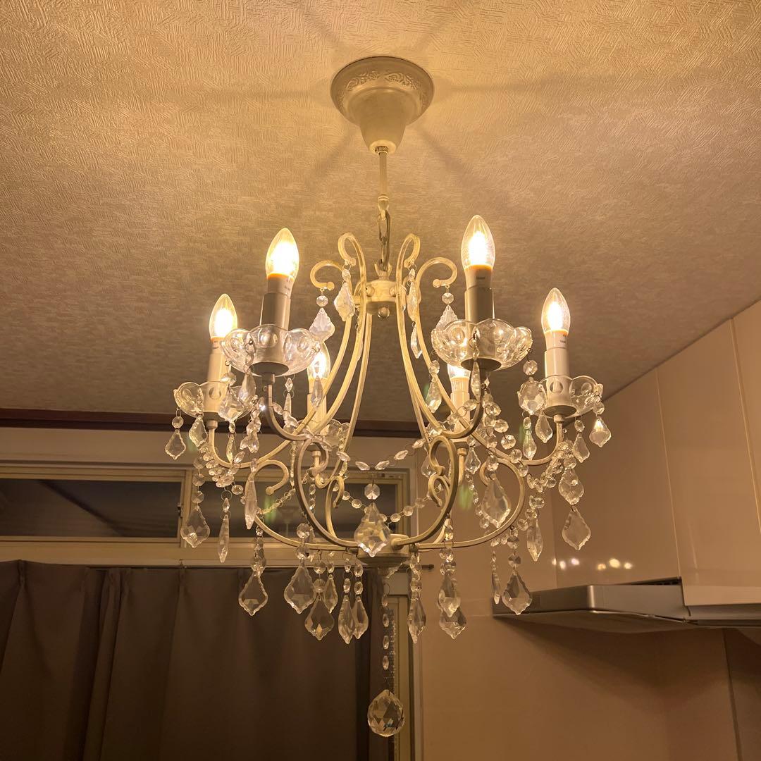 良品　エルジュエル　クリスタルアンティーク調シャンデリア　豪華　高級　LED