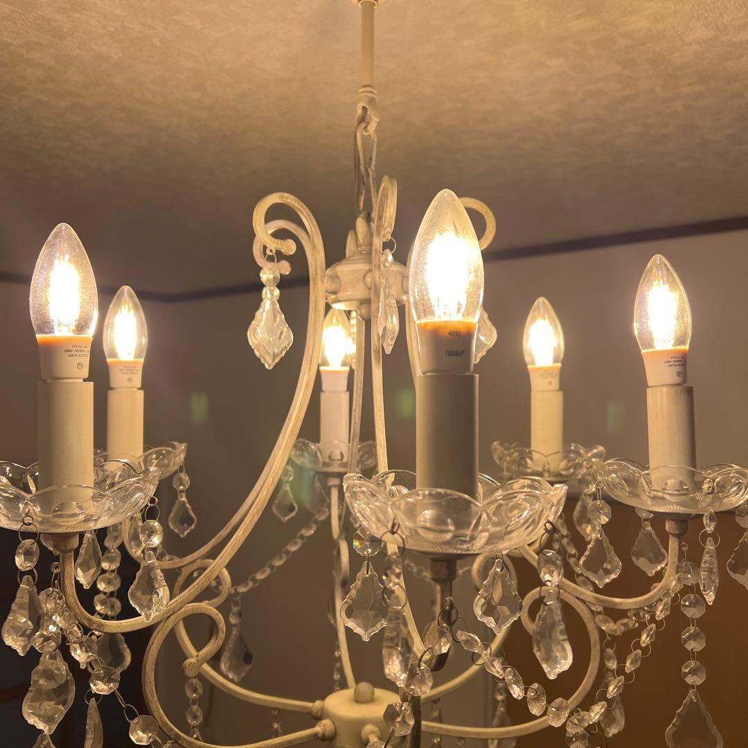 良品　エルジュエル　クリスタルアンティーク調シャンデリア　豪華　高級　LED