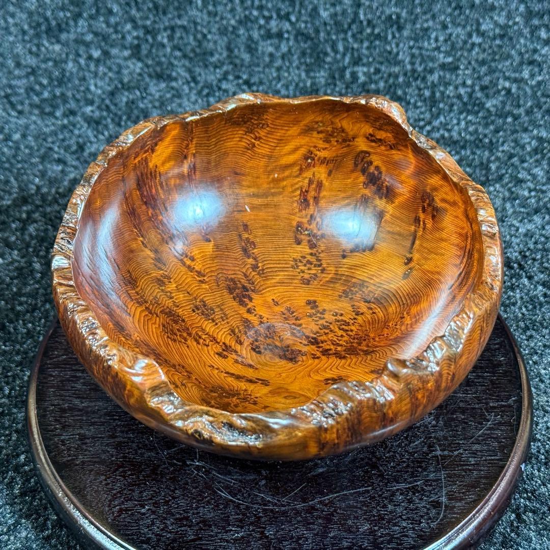 川下幸徳　世界遺産　屋久杉　泡瘤　器　小鉢　お椀　盛鉢　天然木　無垢　在銘