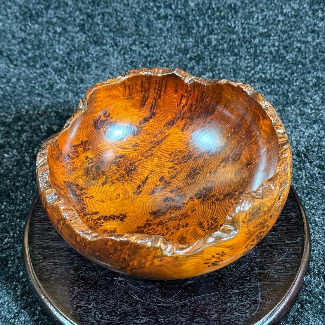 川下幸徳　世界遺産　屋久杉　泡瘤　器　小鉢　お椀　盛鉢　天然木　無垢　在銘