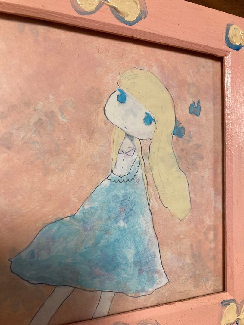 ob 「花柄」 kaikaikiki カイカイキキ ドローイング オリジナル額付