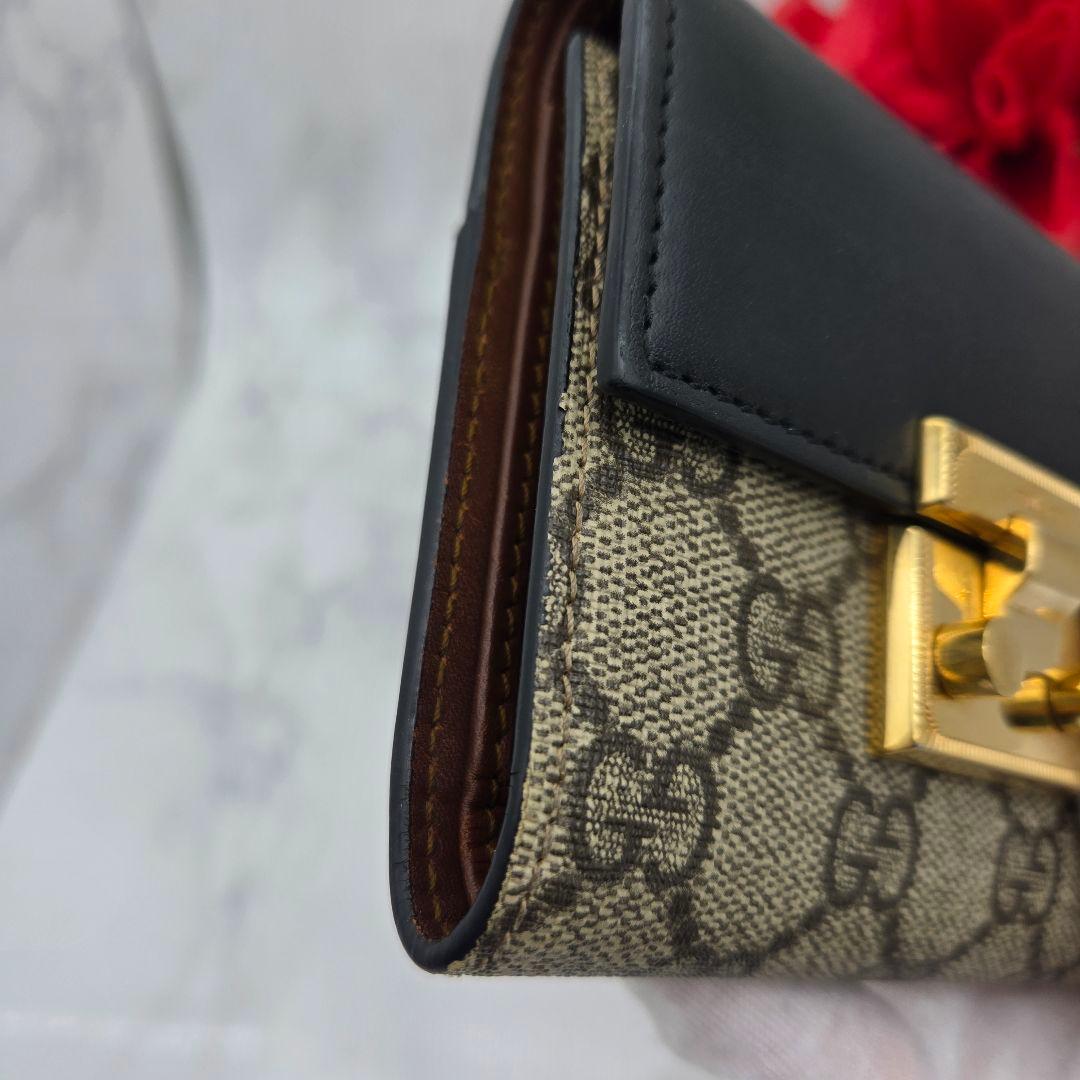 【希少】GUCCI グッチ 折り財布 財布 GG スプリーム 金具