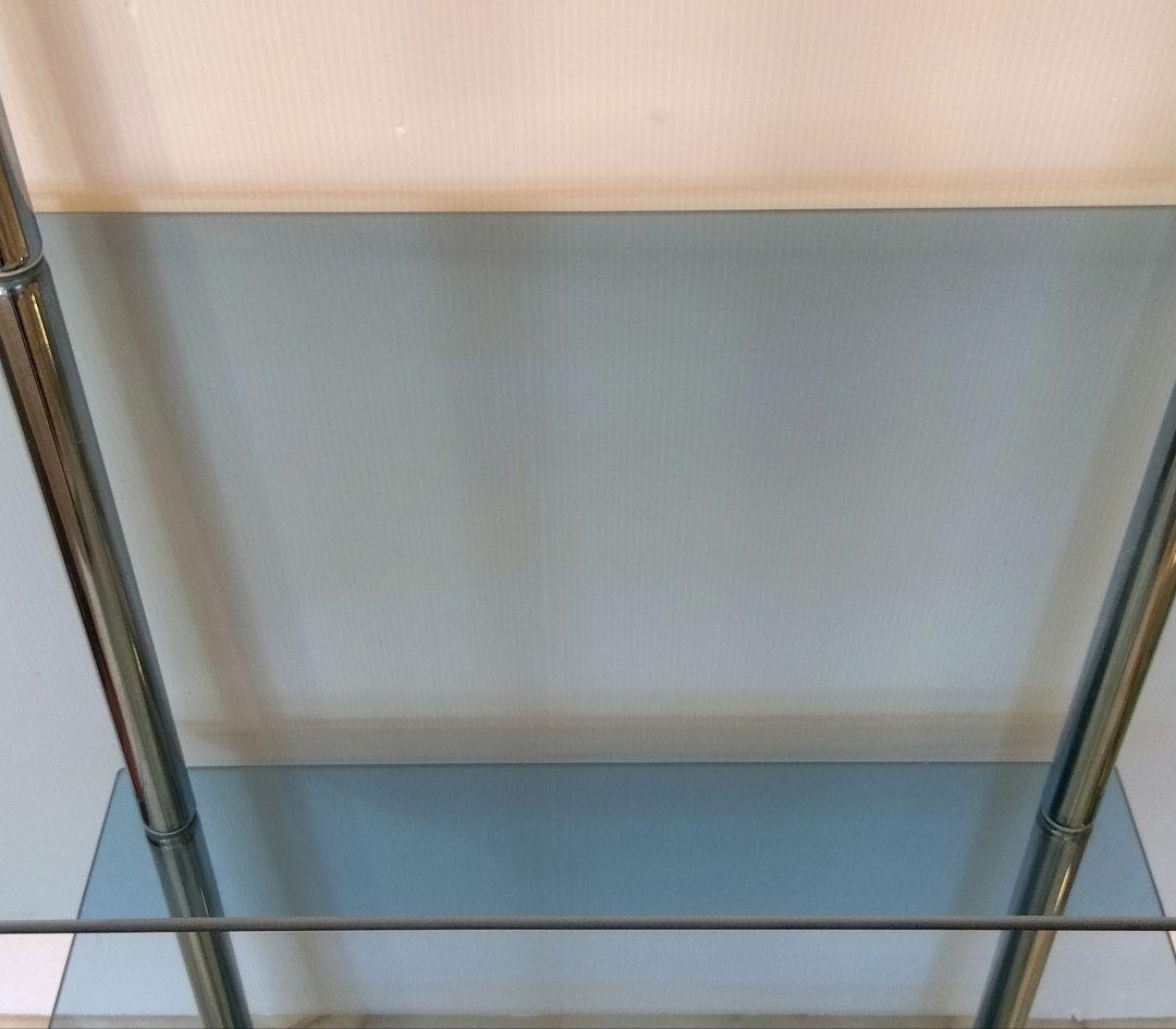 たーぼ　ガラスラック　ブルー　4段　強化ガラス