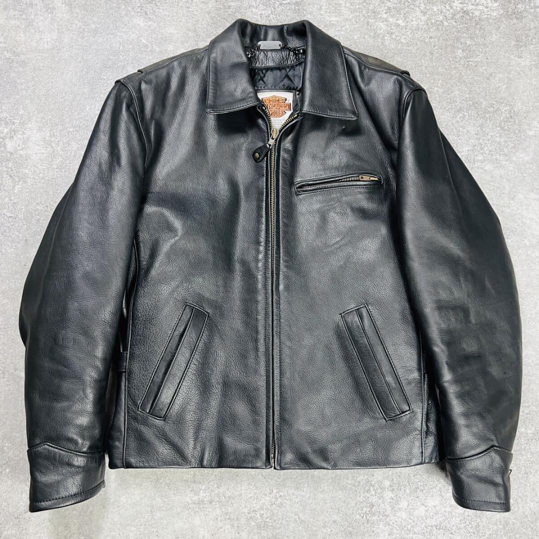 ハーレー シングルライダース ブラック 本革 オフィシャル レザージャケット