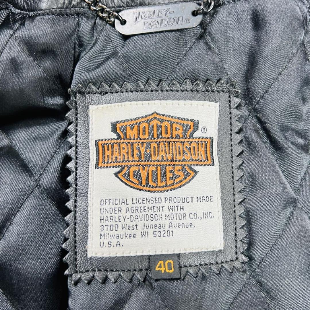 ハーレー シングルライダース ブラック 本革 オフィシャル レザージャケット