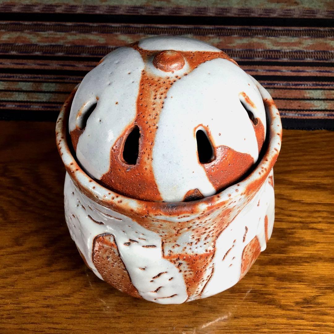 『冬うー特価』　志野焼　戸松万典　香炉　鼠志野