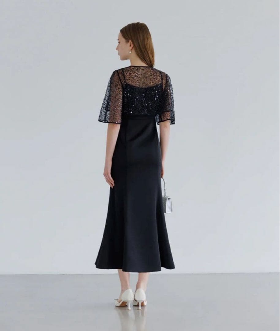 LEJA エレガント ブラック パーティードレス