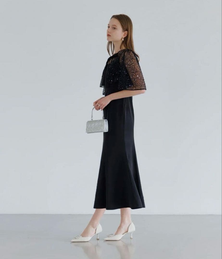 LEJA エレガント ブラック パーティードレス