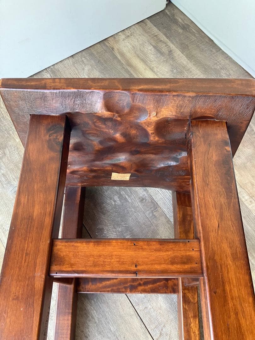 深谷木工　無垢材　チェア　椅子　スツール　飾り台　民芸　昭和56年