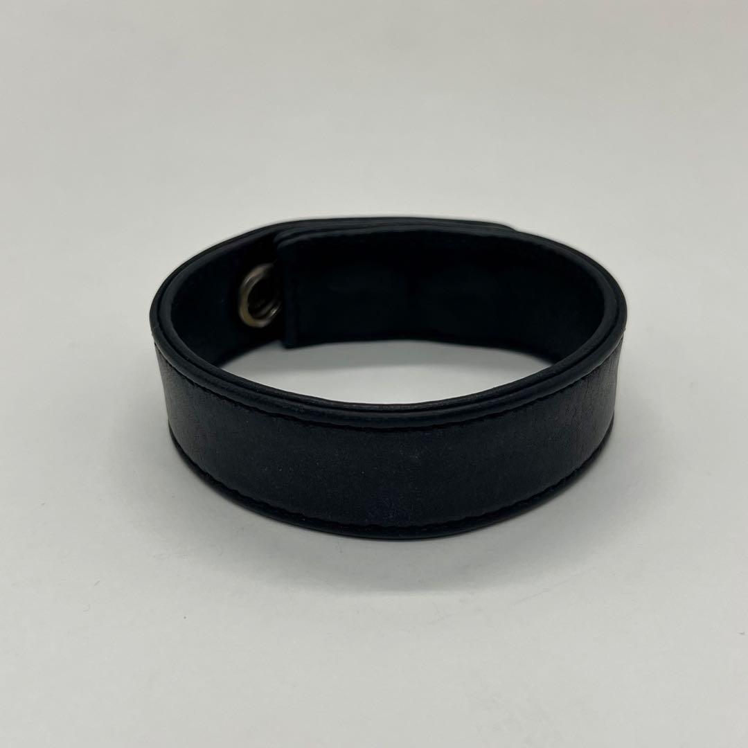 クロムハーツ 3ボタン2スナップ ブレスレット クロスボタン レザー SV925