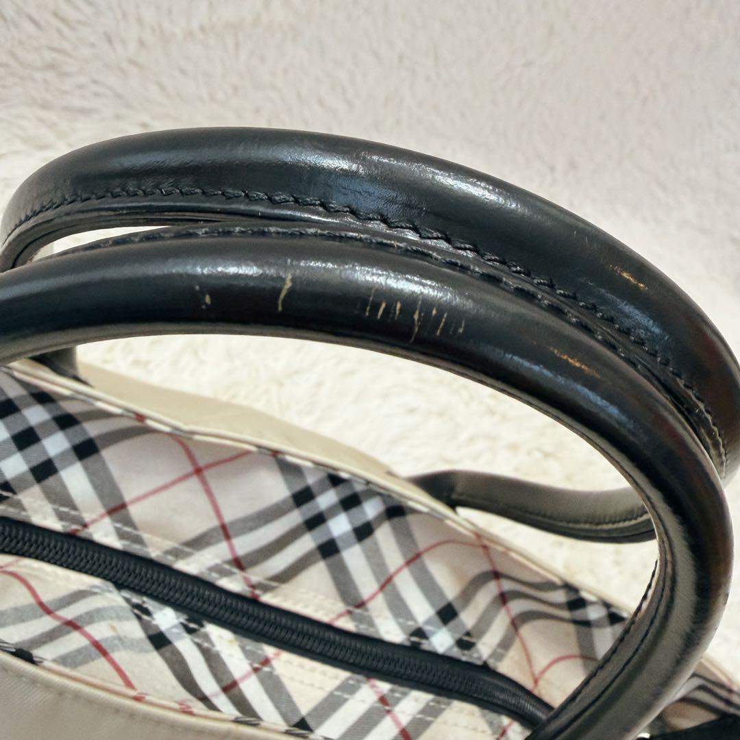 良品✨バーバリーロンドン ノバチェック ナイロン トートバッグ 舟形