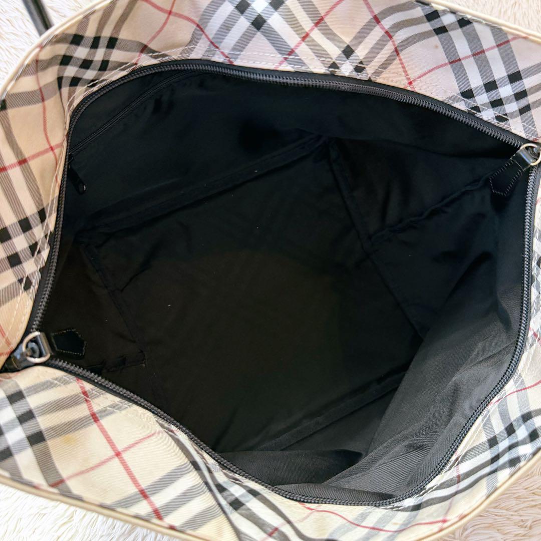 良品✨バーバリーロンドン ノバチェック ナイロン トートバッグ 舟形