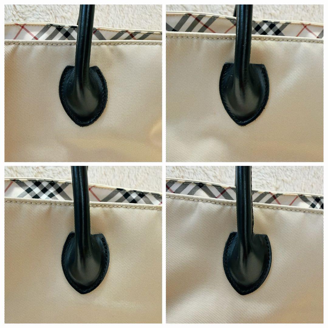 良品✨バーバリーロンドン ノバチェック ナイロン トートバッグ 舟形