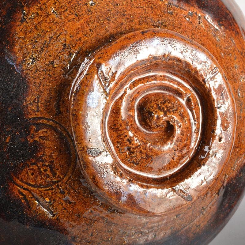 茶道具　大樋焼　大樋長阿弥造　飴釉茶碗　共箱　2点まとめて　V　6447