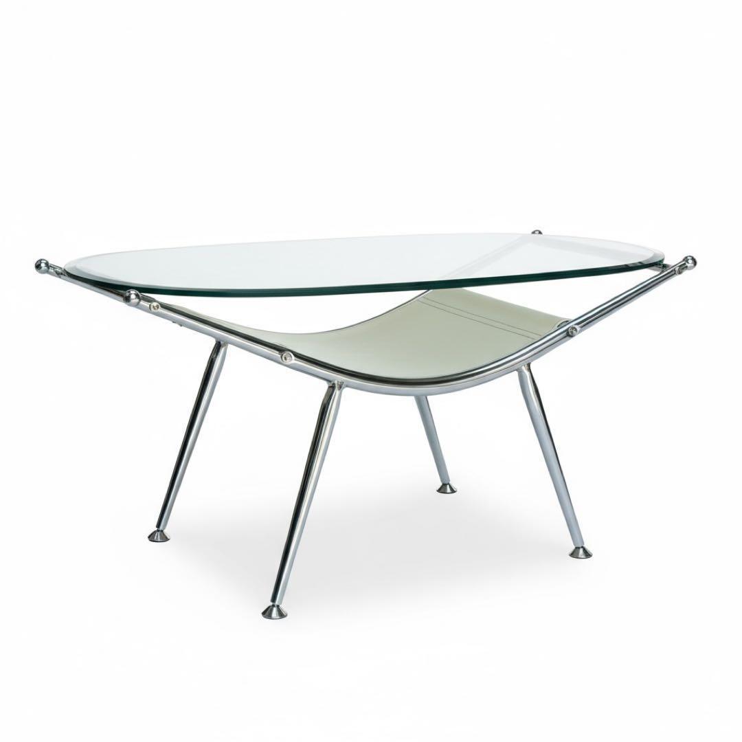 昭和レトロ ミッドセンチュリー　スペースエイジ　ローテーブル　ガラステーブル