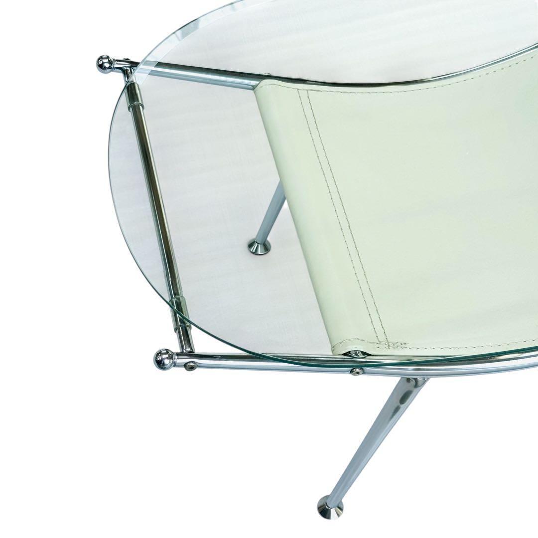 昭和レトロ ミッドセンチュリー　スペースエイジ　ローテーブル　ガラステーブル