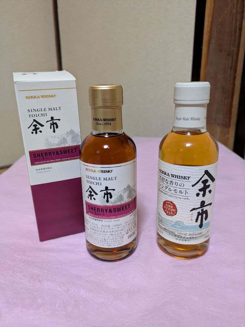 古酒 ニッカシングルモルト余市旧ラベル、 シェリー&スイート 180ml
