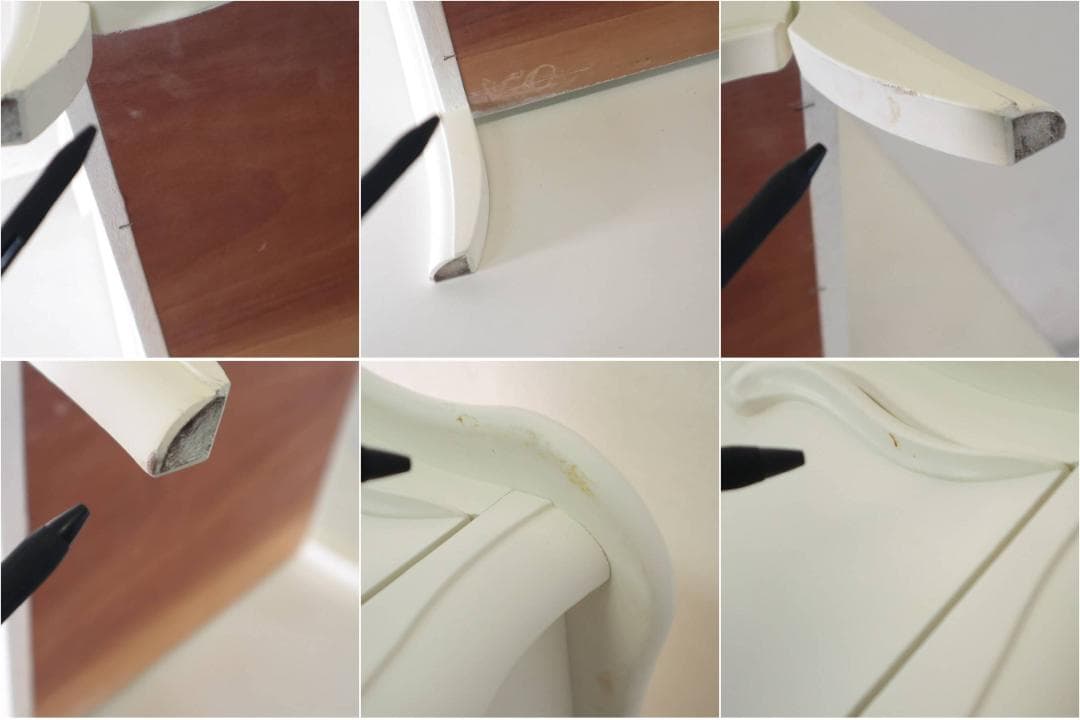 値下げ東海家具 リモージュ ナイトテーブル ホワイト 猫脚 クラシカル家具