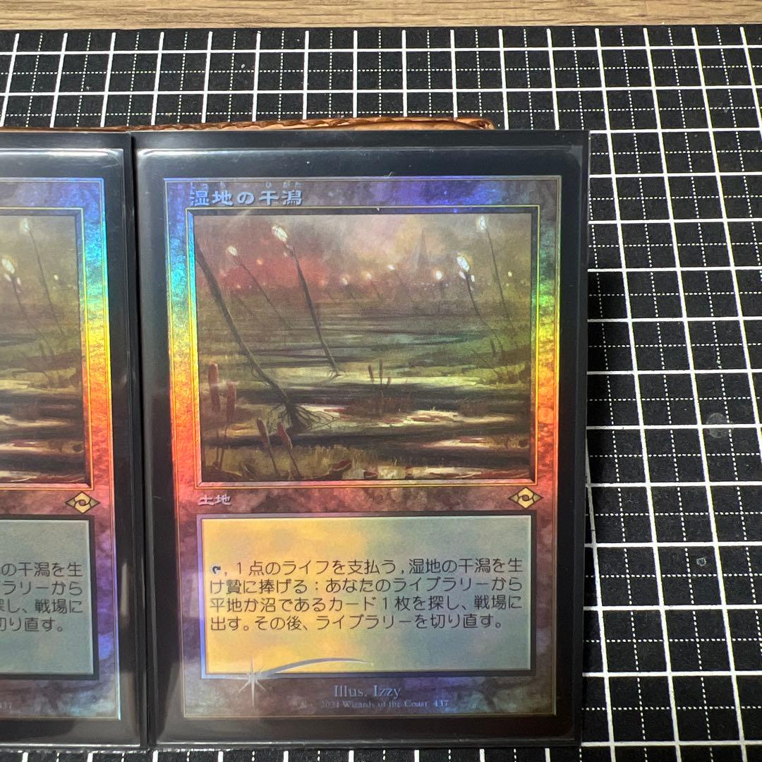 湿地の干潟　旧枠フォイル2枚