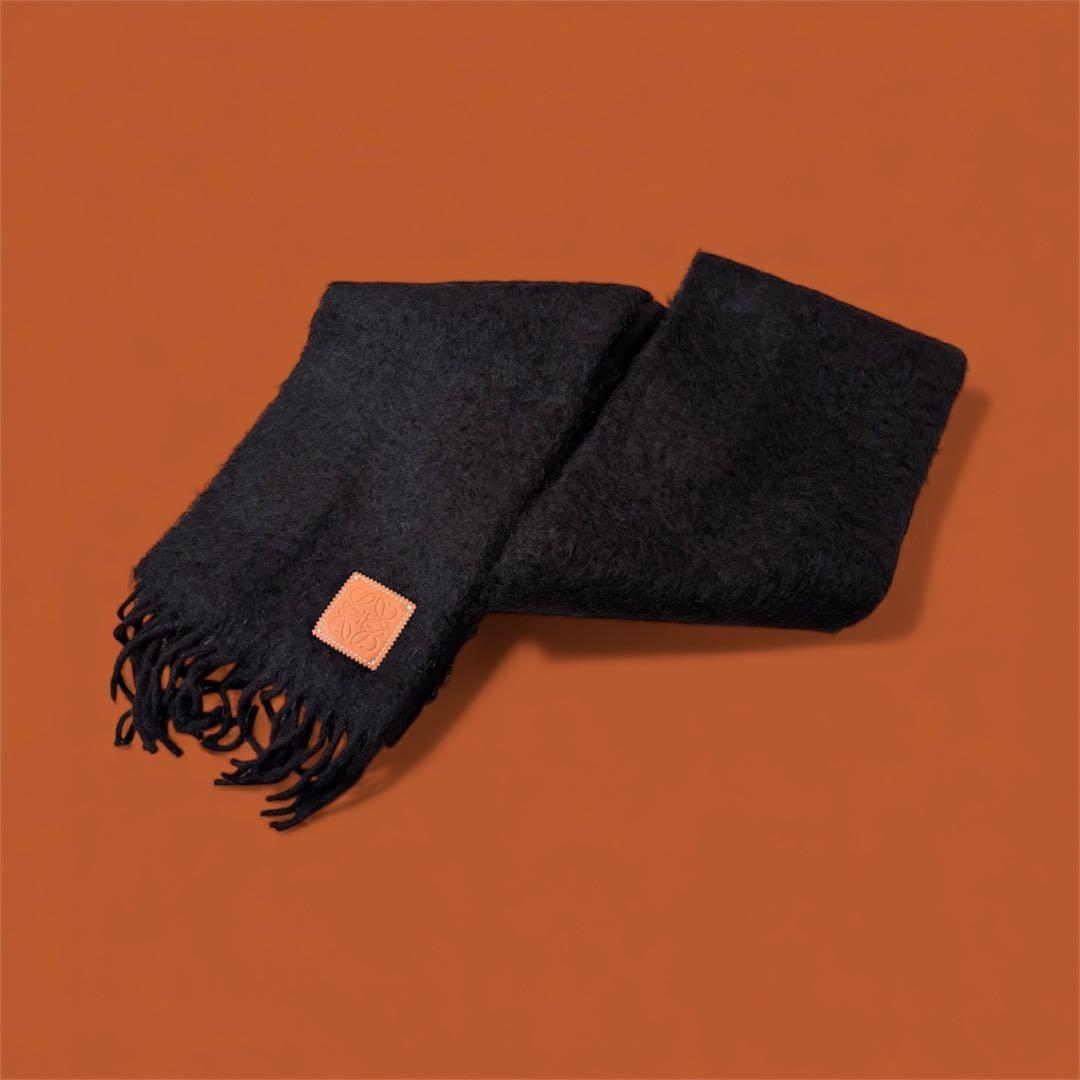 LOEWE ロエベ マフラー ブラック（黒）