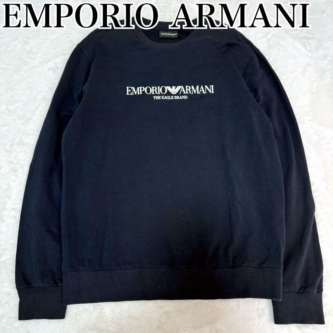 【美品】エンポリオアルマーニ Tシャツ ロンT スウェット　スエットブラック　M