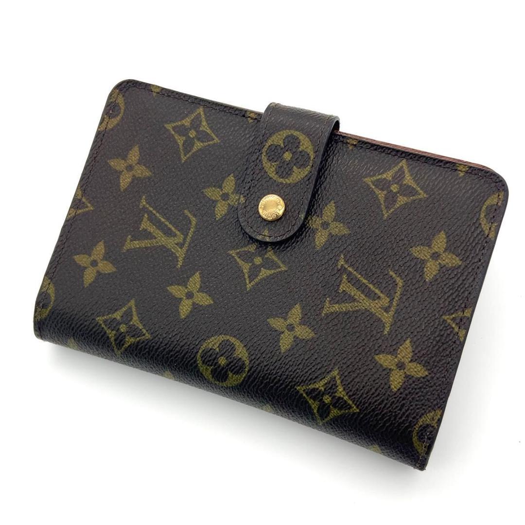 ルイヴィトン モノグラム 二つ折り財布 ポルトパピエジップ パスケース付