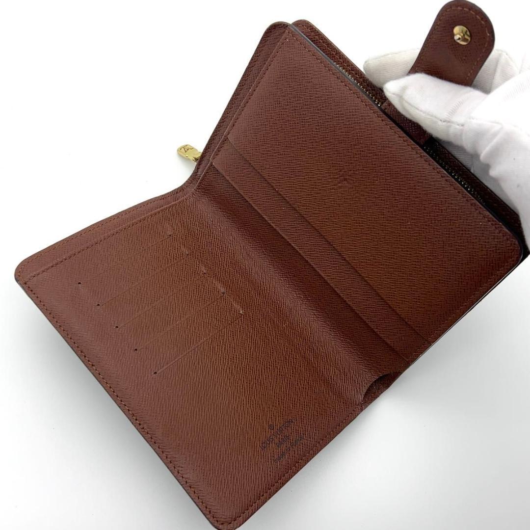 ルイヴィトン モノグラム 二つ折り財布 ポルトパピエジップ パスケース付