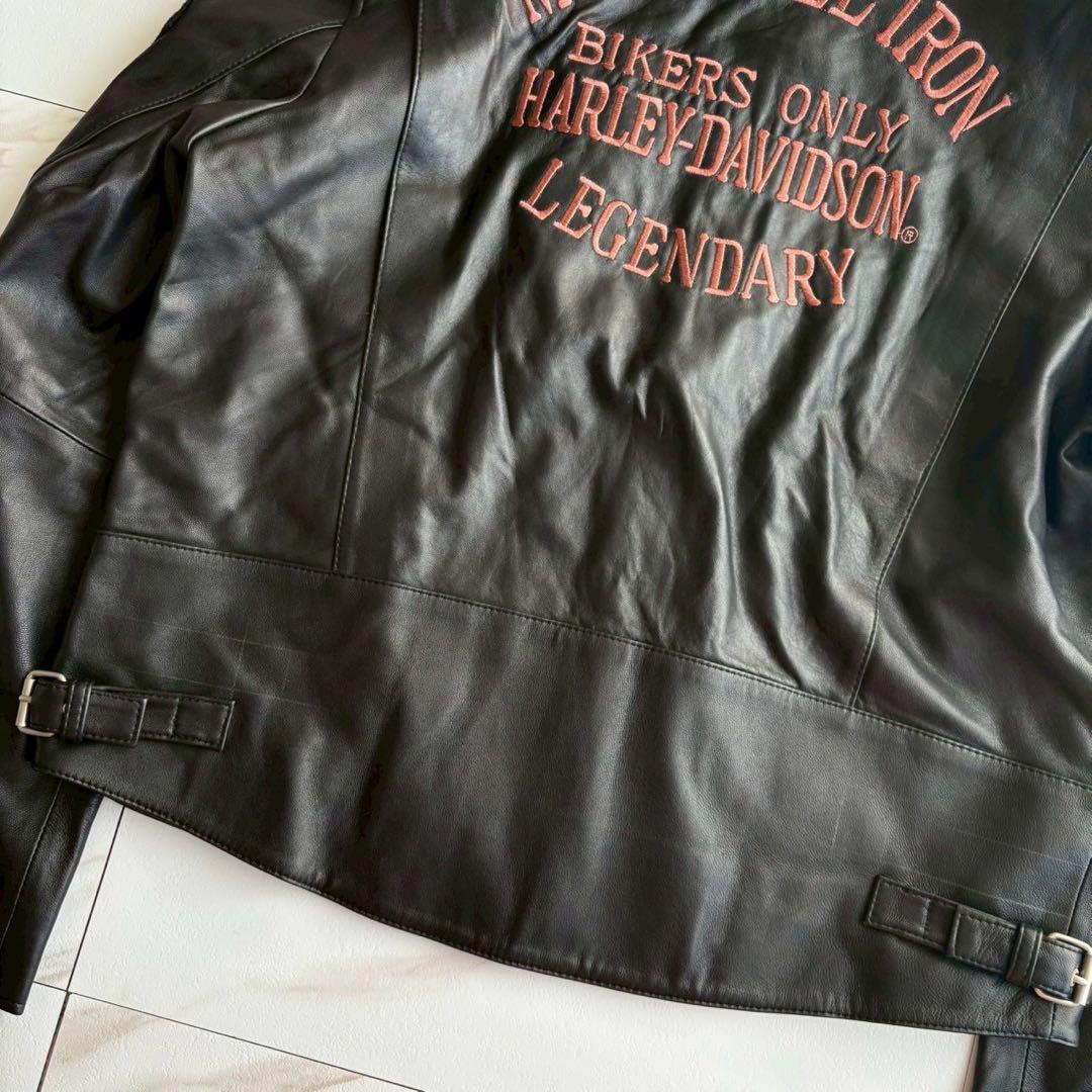 希少◆ハーレーダビッドソン アルパカレザー シングルライダース ジャケット 3L