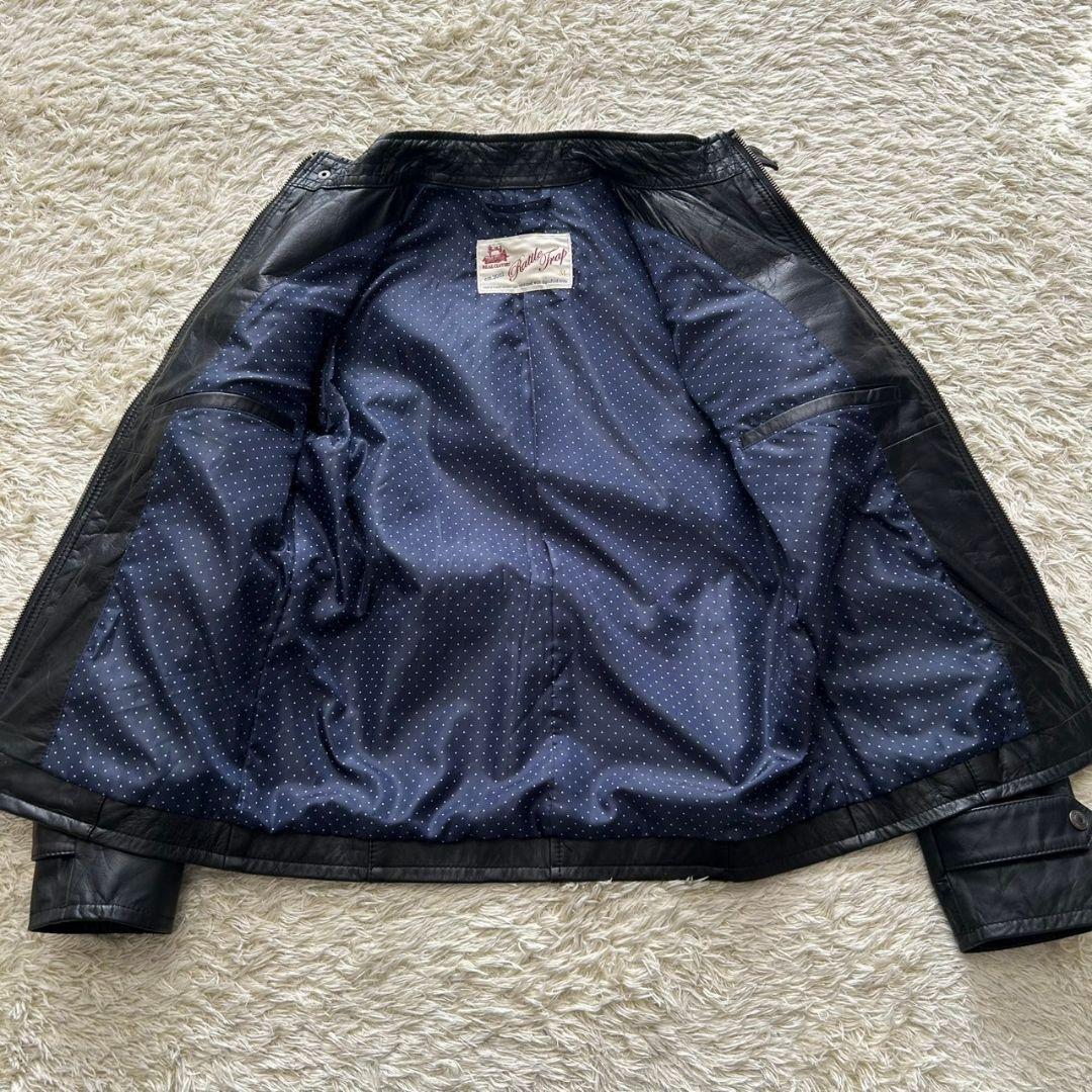 【美品】メンズビギ　ラトルトラップ　本革　シングルライダース　山羊革　黒　M