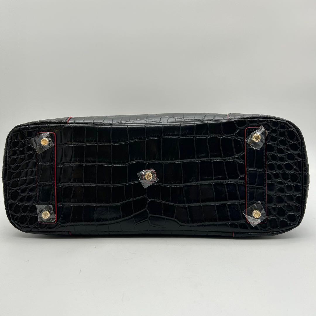 未使用　ココセリュックスゴールド　ショルダーバッグ　2way　クロコ型押し　A4